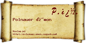 Polnauer Ámon névjegykártya